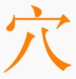 idéogramme pour point d'acupuncture